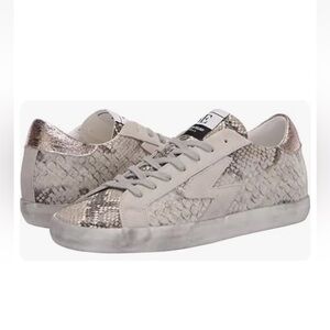 Sam Edelman Areson Women's Size 6.5M Leather Snake Print Casual Shoes Sneakers